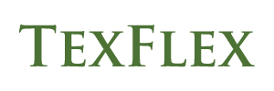 TexFlex text logo