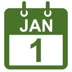 calendar icon showing Jan. 1 page
