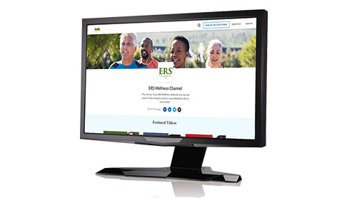 Monitor depicting ERS Wellness Channel