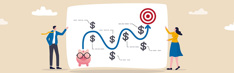 Illustration of financial planning map