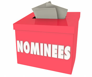 illustration of vote box with the word Nominees